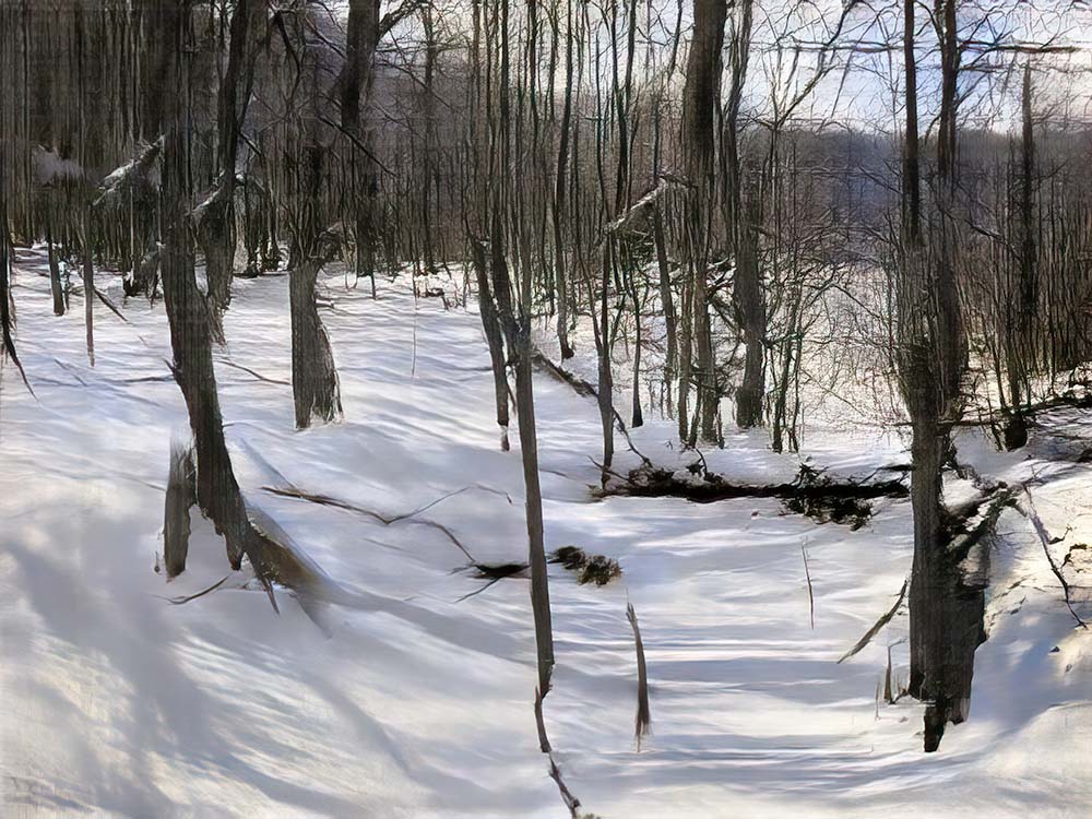 Winter Woods, AI artwork by David Young